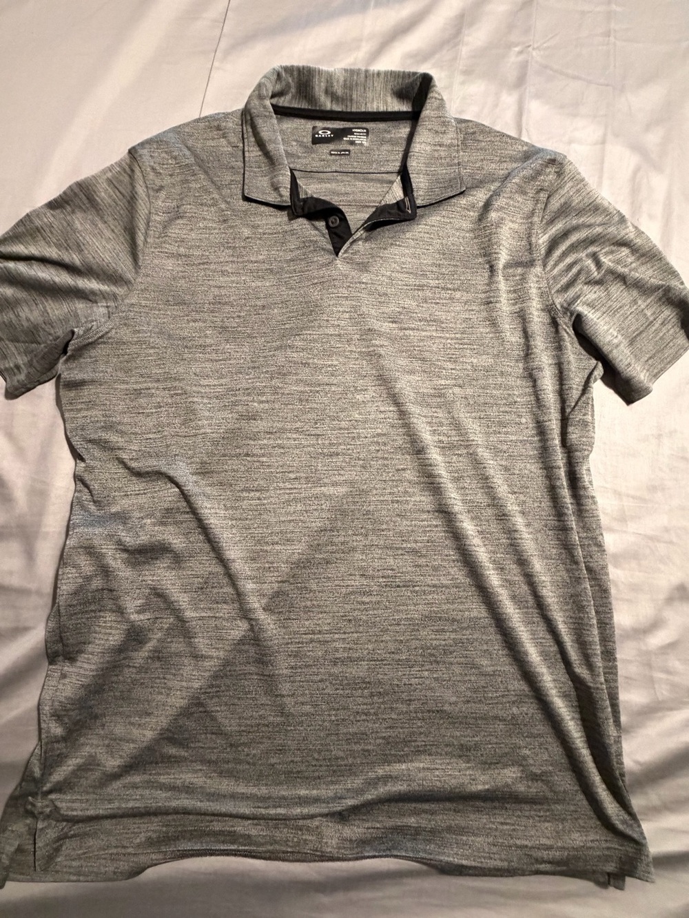 Men's Orkley Heather Gray Polo Shirt, Size XL